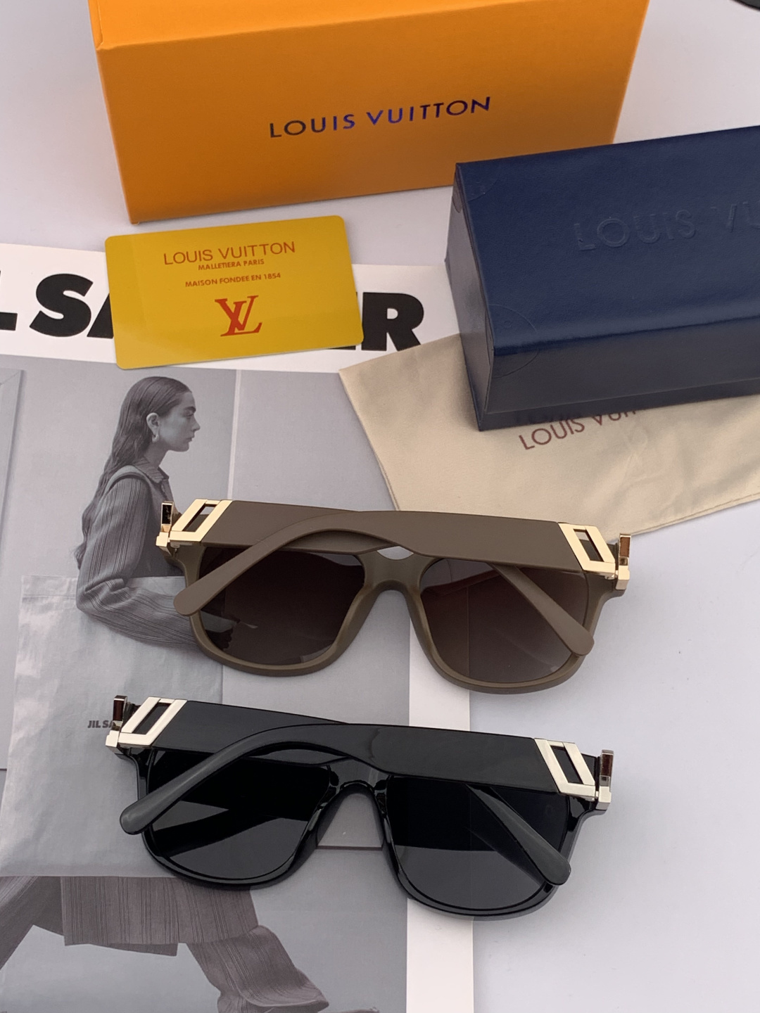 【TR偏光系列】lv大框太阳镜墨镜经典的方框设计，不挑脸型，无论搭配大衣还是连衣裙都非常显气质偏光镜片预