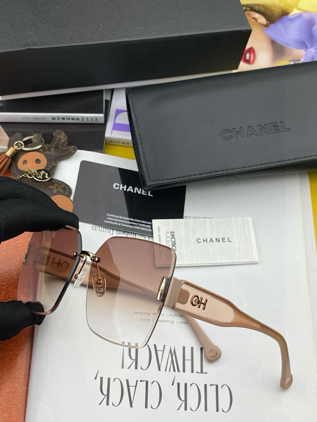🔺 【香奈儿】开春新款 潮流爆款 时尚方框偏光太阳镜 高品质 佩戴舒适 网红潮款墨镜 女士高清加厚偏光太