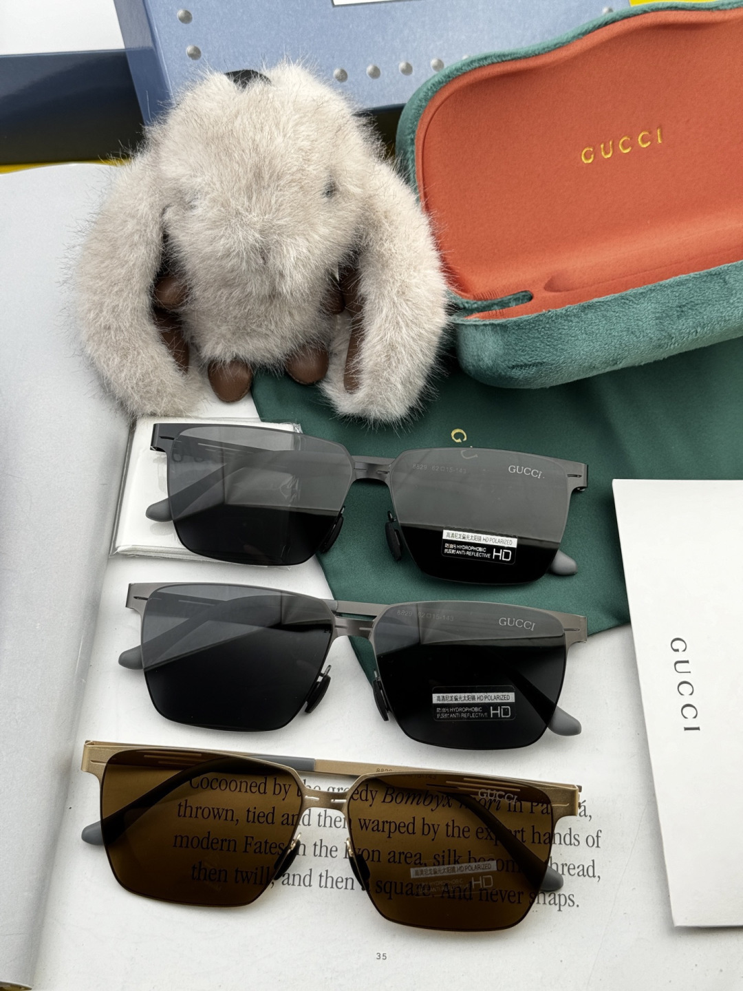 GUCC* 新款男女情侣款太阳iP电镀永不褪色 卖点：超轻超有弹性整幅眼镜无螺丝重要的是压不坏、镜片：高