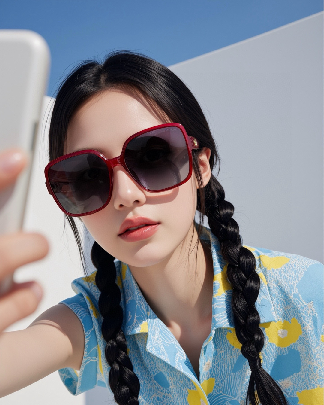 【TR偏光系列】lv大框太阳镜墨镜经典的方框设计，不挑脸型，无论搭配大衣还是连衣裙都非常显气质偏光镜片预