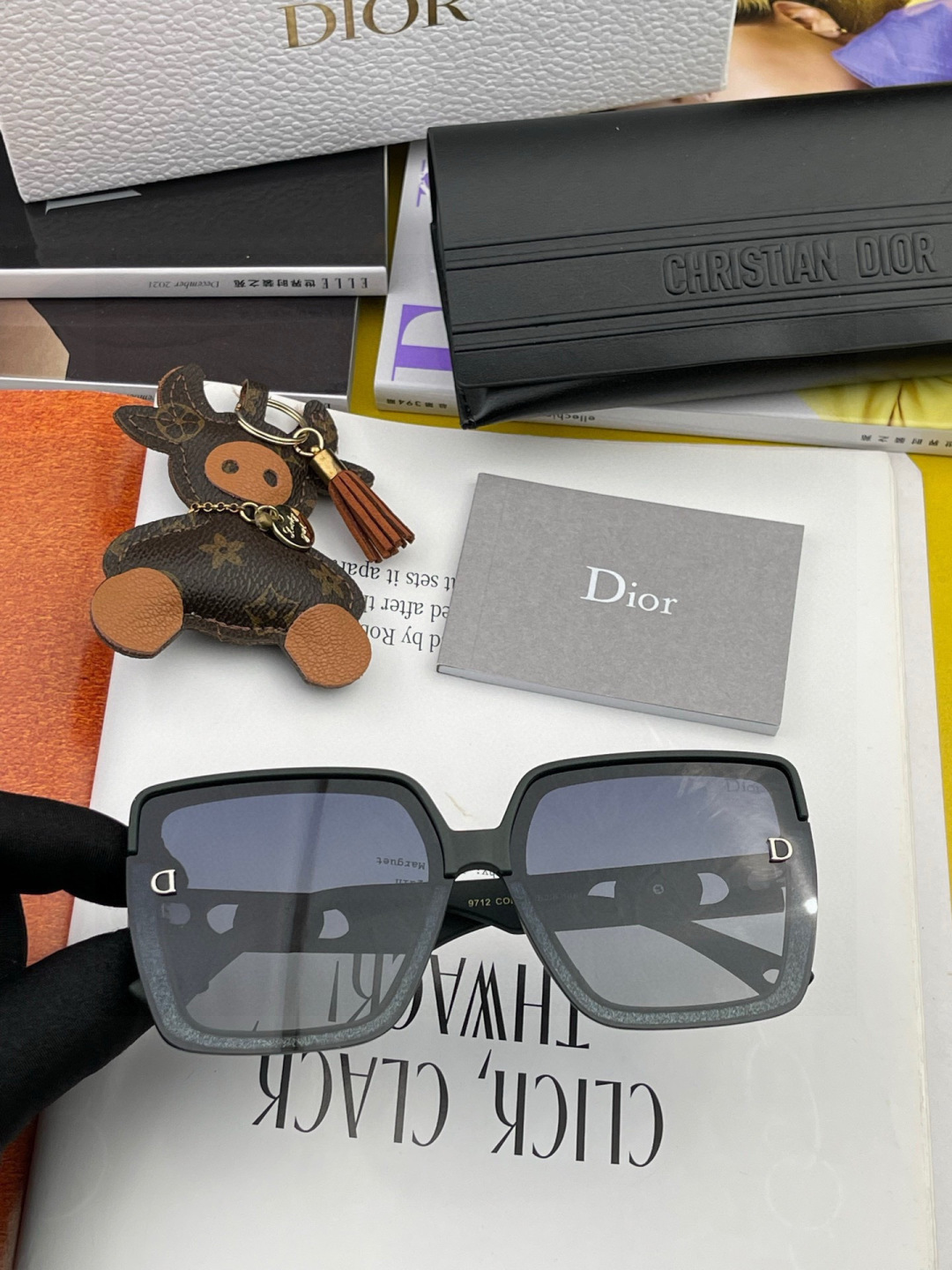 🔺 【DIOR-迪奥】开春新款 潮流爆款 时尚方框偏光太阳镜 高品质 佩戴舒适 网红潮款墨镜 女士高清偏