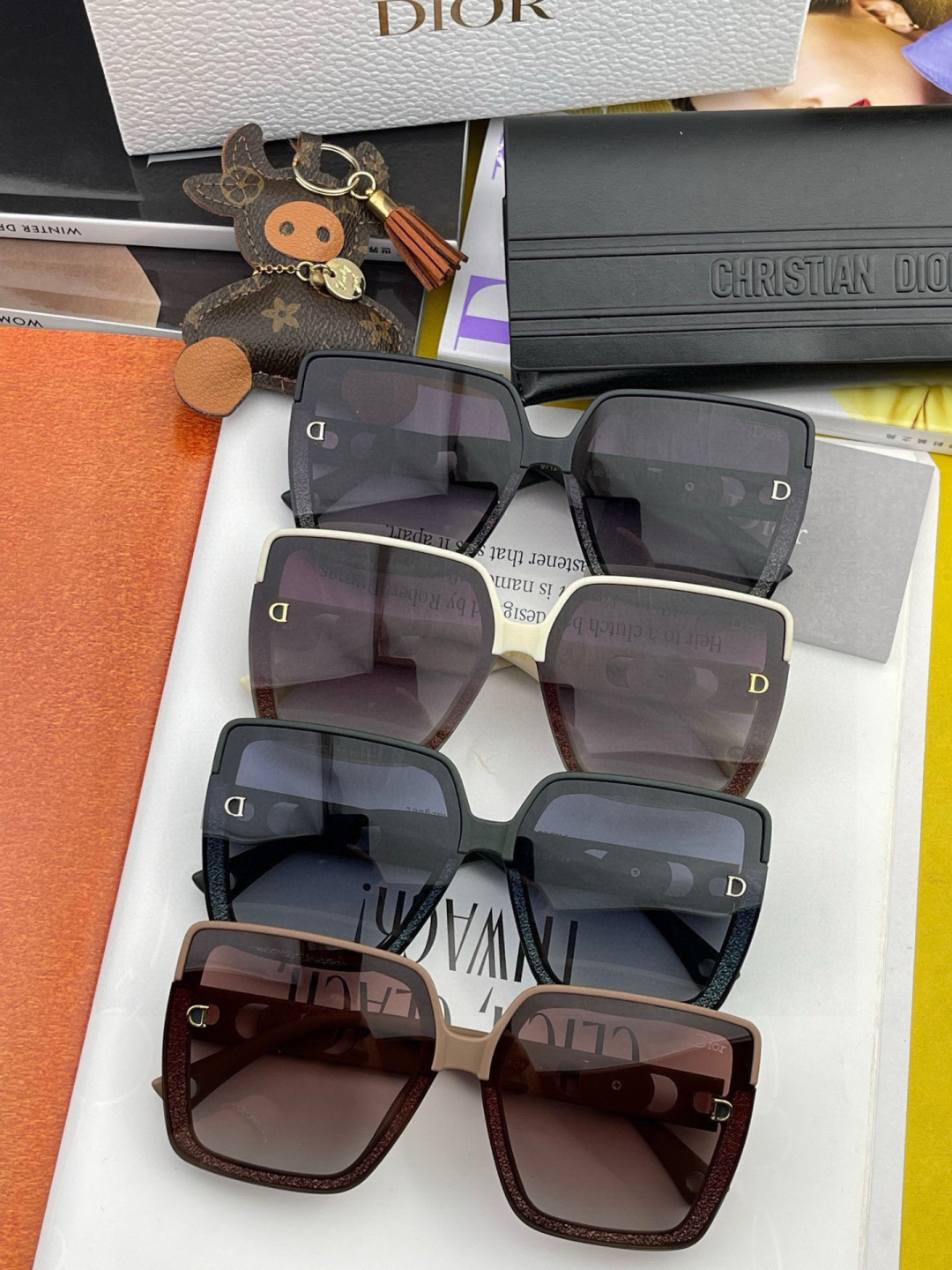 🔺 【DIOR-迪奥】开春新款 潮流爆款 时尚方框偏光太阳镜 高品质 佩戴舒适 网红潮款墨镜 女士高清偏