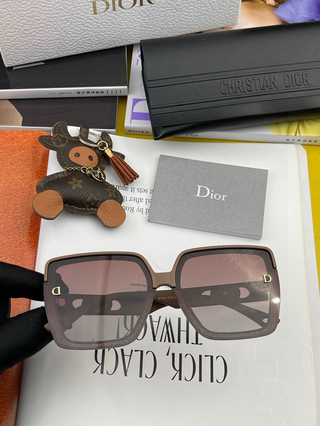 🔺 【DIOR-迪奥】开春新款 潮流爆款 时尚方框偏光太阳镜 高品质 佩戴舒适 网红潮款墨镜 女士高清偏