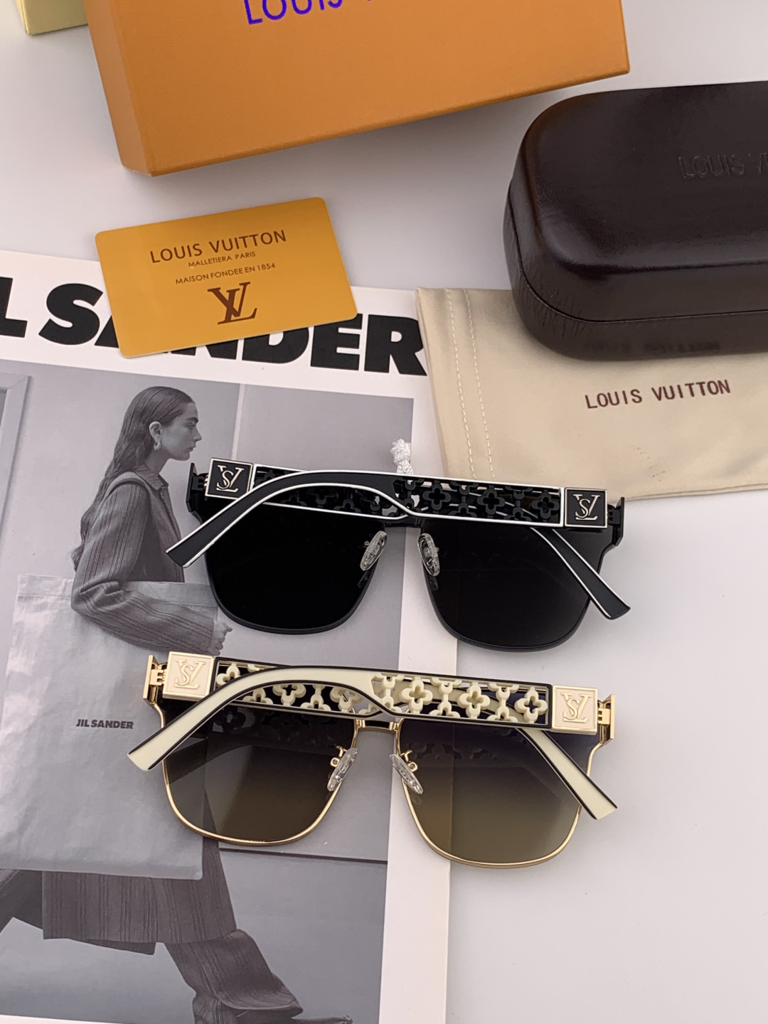 【尼龙偏光系列】lv大框太阳镜墨镜经典的方框设计，不挑脸型，无论搭配大衣还是连衣裙都非常显气质尼龙偏光镜