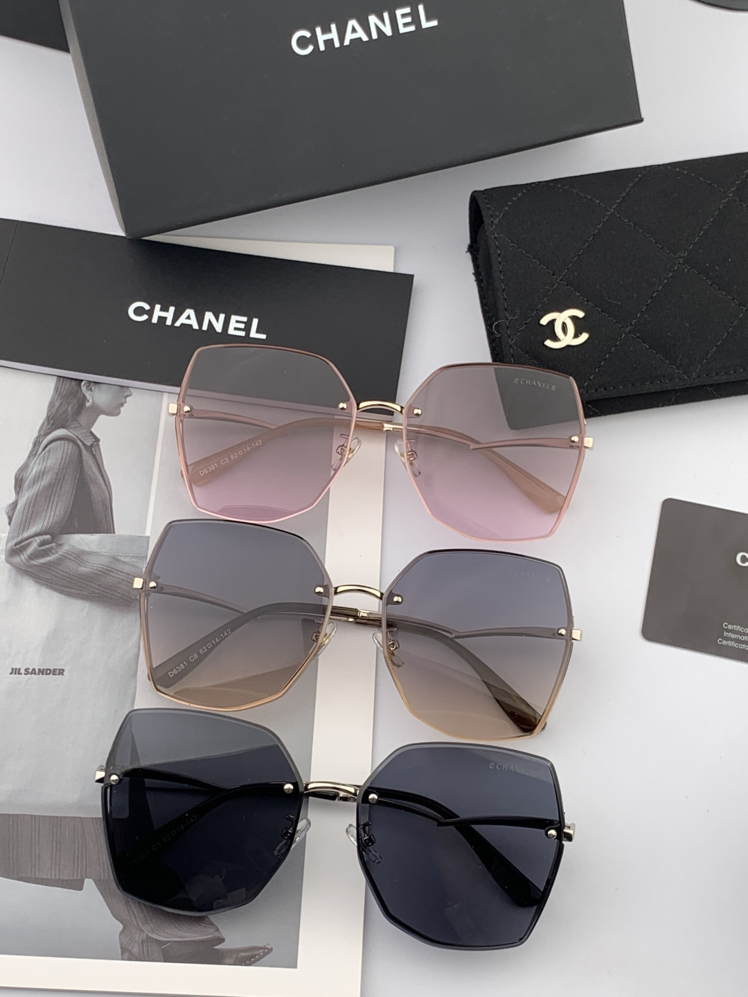 🔺 【香奈儿-尼龙偏光太阳镜】开春新款 潮流爆款 时尚多边形偏光太阳镜 高品质 佩戴舒适 网红潮款墨镜 