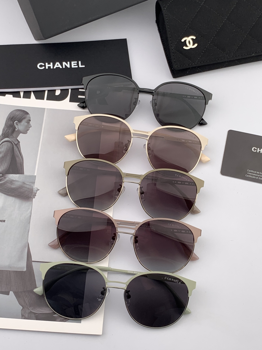 🔺 【香奈儿】开春新款 潮流爆款 时尚圆框太阳镜 高品质 佩戴舒适 网红潮款墨镜 女士高清太阳镜🕶️ 🎉