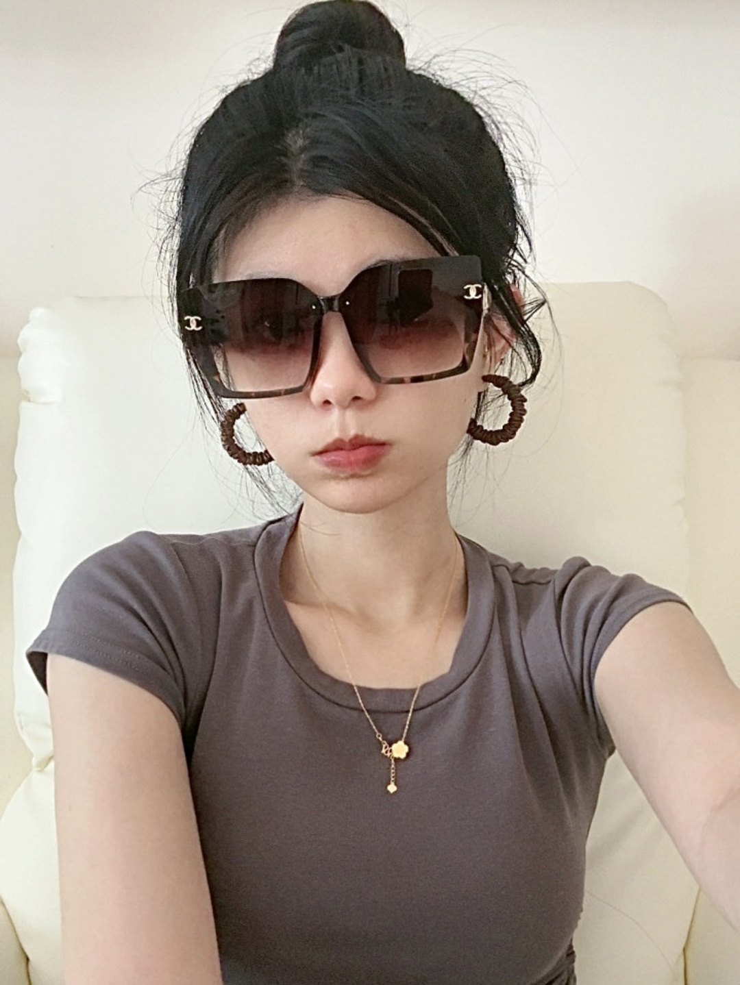 🔺CHANEL🔻官方早春新款，众多明星同款[色]香奈儿‼️‼️新款大框墨镜 ，🌈🌈宝丽来超清太阳镜🔝🔝型