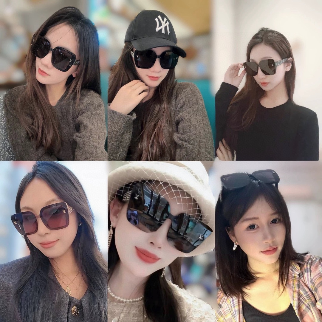 LV 开春新款 潮流爆款 时尚方框太阳镜 高品质 佩戴舒适 网红潮款墨镜 型号L2990