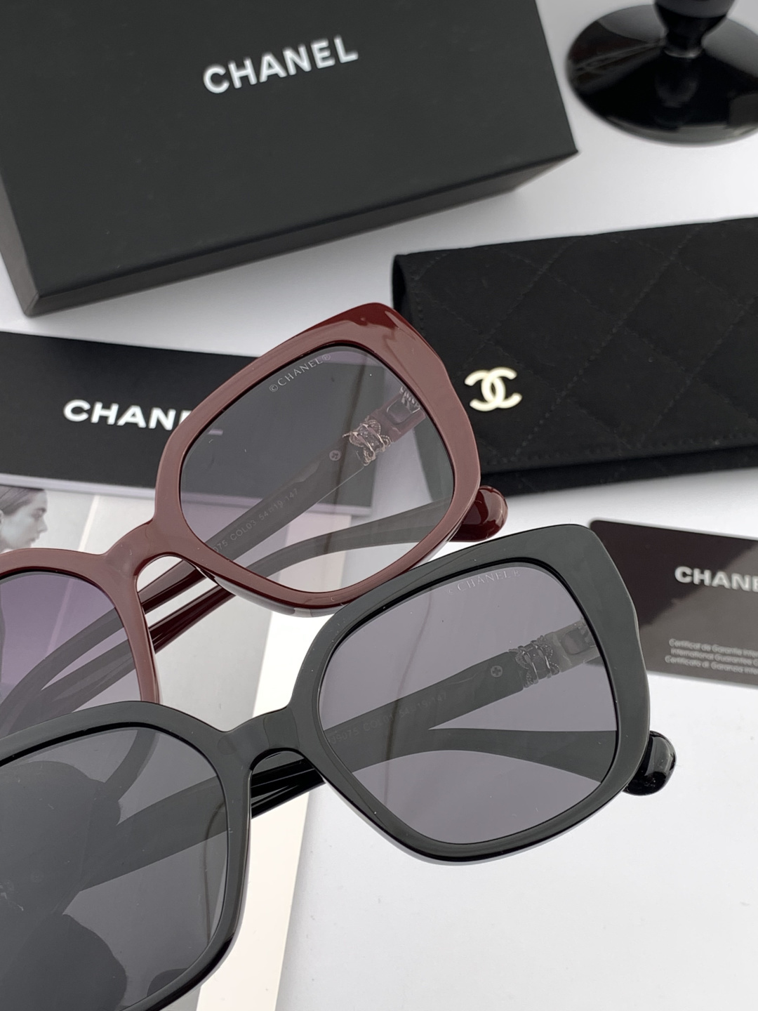 【CHANEL】香奈儿 新款潮流爆款 时尚方框太阳镜 佩戴舒适 网红潮款墨镜 女士高清加厚偏光太阳镜🕶️