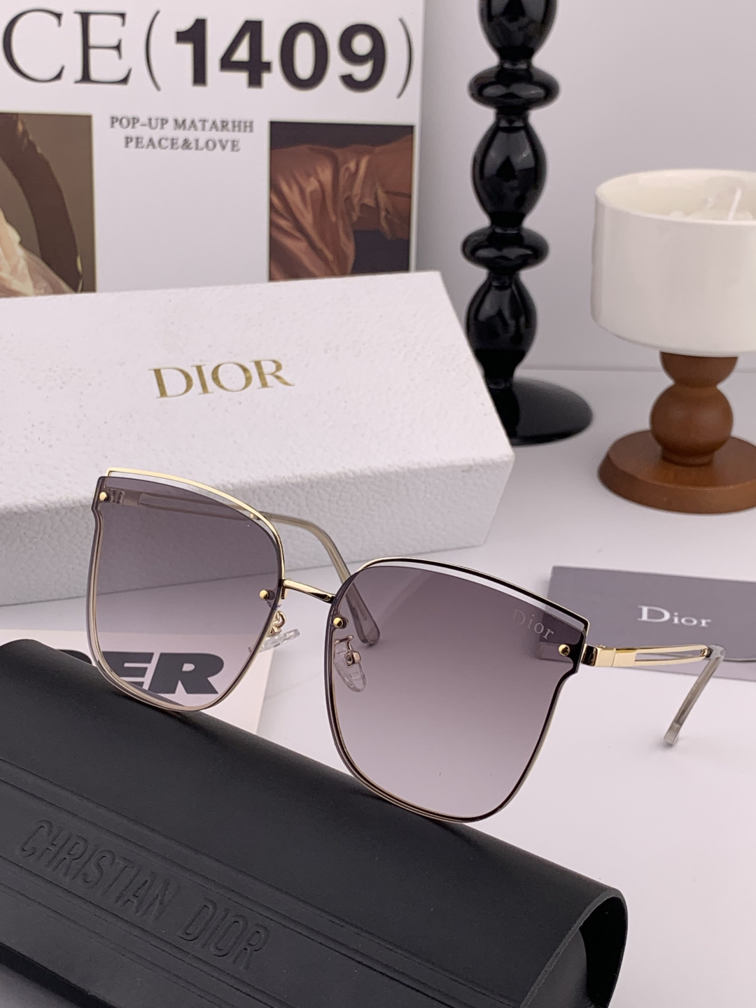 【TR偏光系列】DIOR 经典的方框设计，不挑脸型，无论搭配大衣还是连衣裙都非常显气质尼龙偏光镜片预防紫