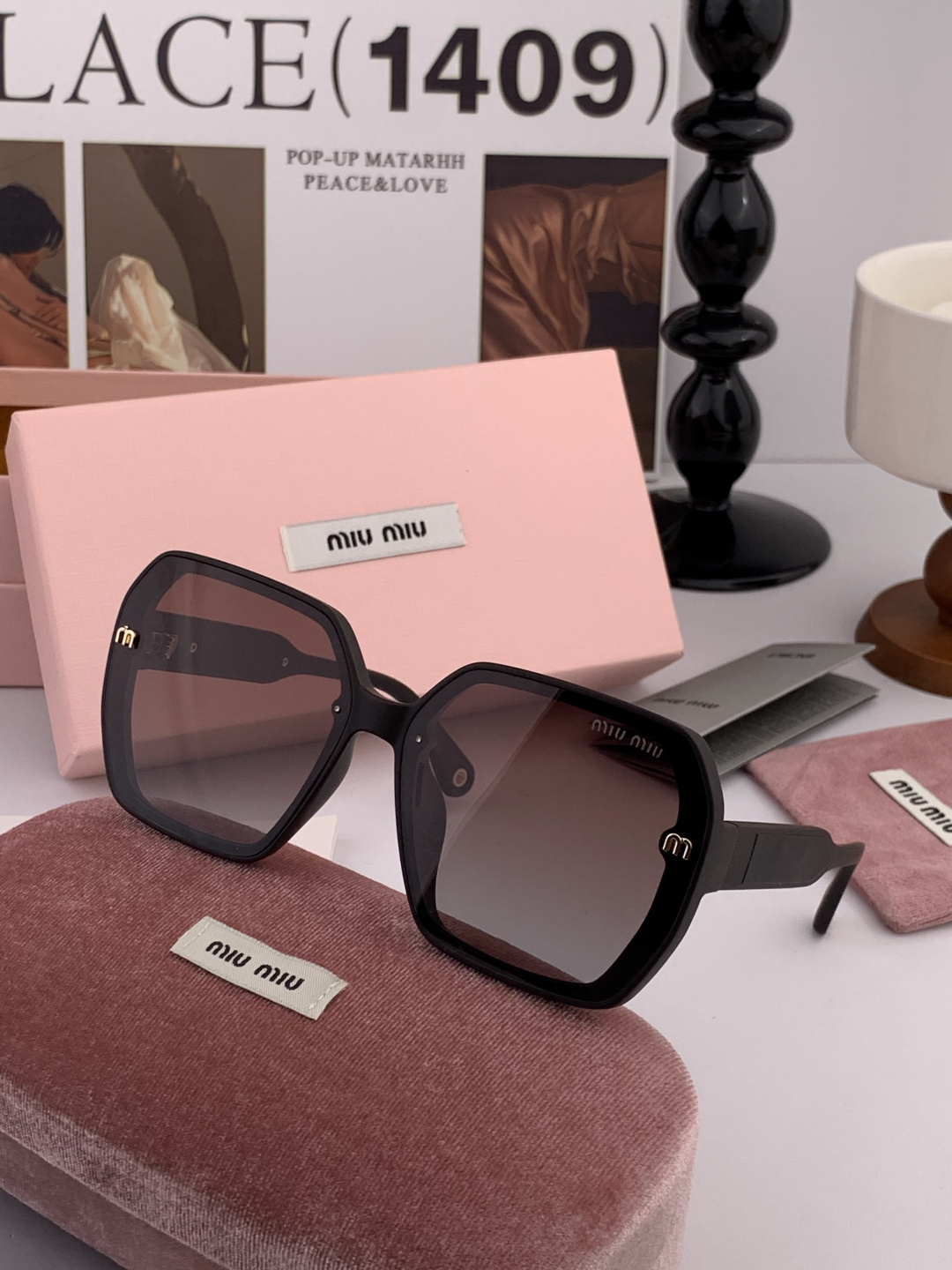 🔺 【缪缪 TR偏光太阳镜】开春新款 潮流爆款 时尚方框偏光太阳镜 高品质 佩戴舒适 网红潮款墨镜 女士