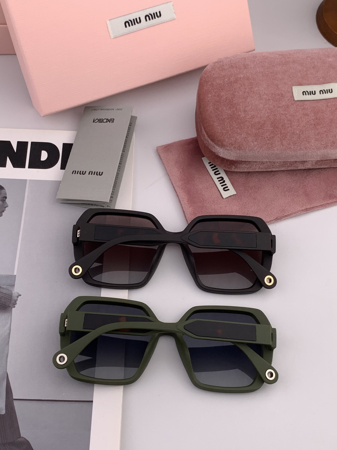 🔺 【缪缪 TR偏光太阳镜】开春新款 潮流爆款 时尚方框偏光太阳镜 高品质 佩戴舒适 网红潮款墨镜 女士