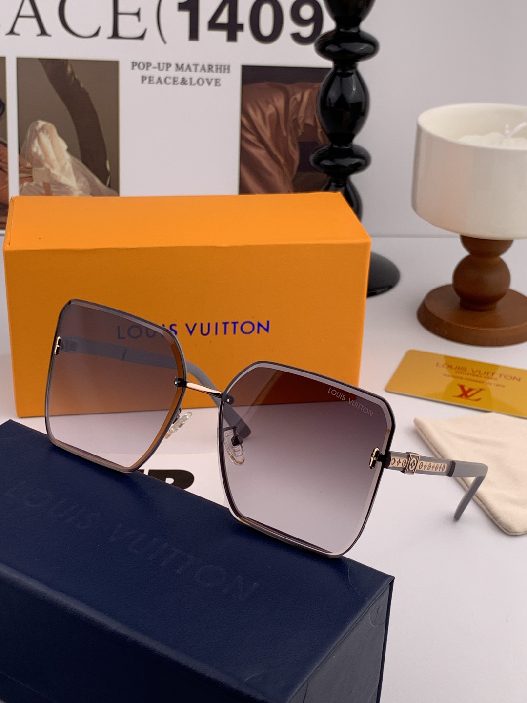 【TR尼龙偏光系列】lv大框太阳镜墨镜经典的方框设计，不挑脸型，无论搭配大衣还是连衣裙都非常显气质尼龙偏