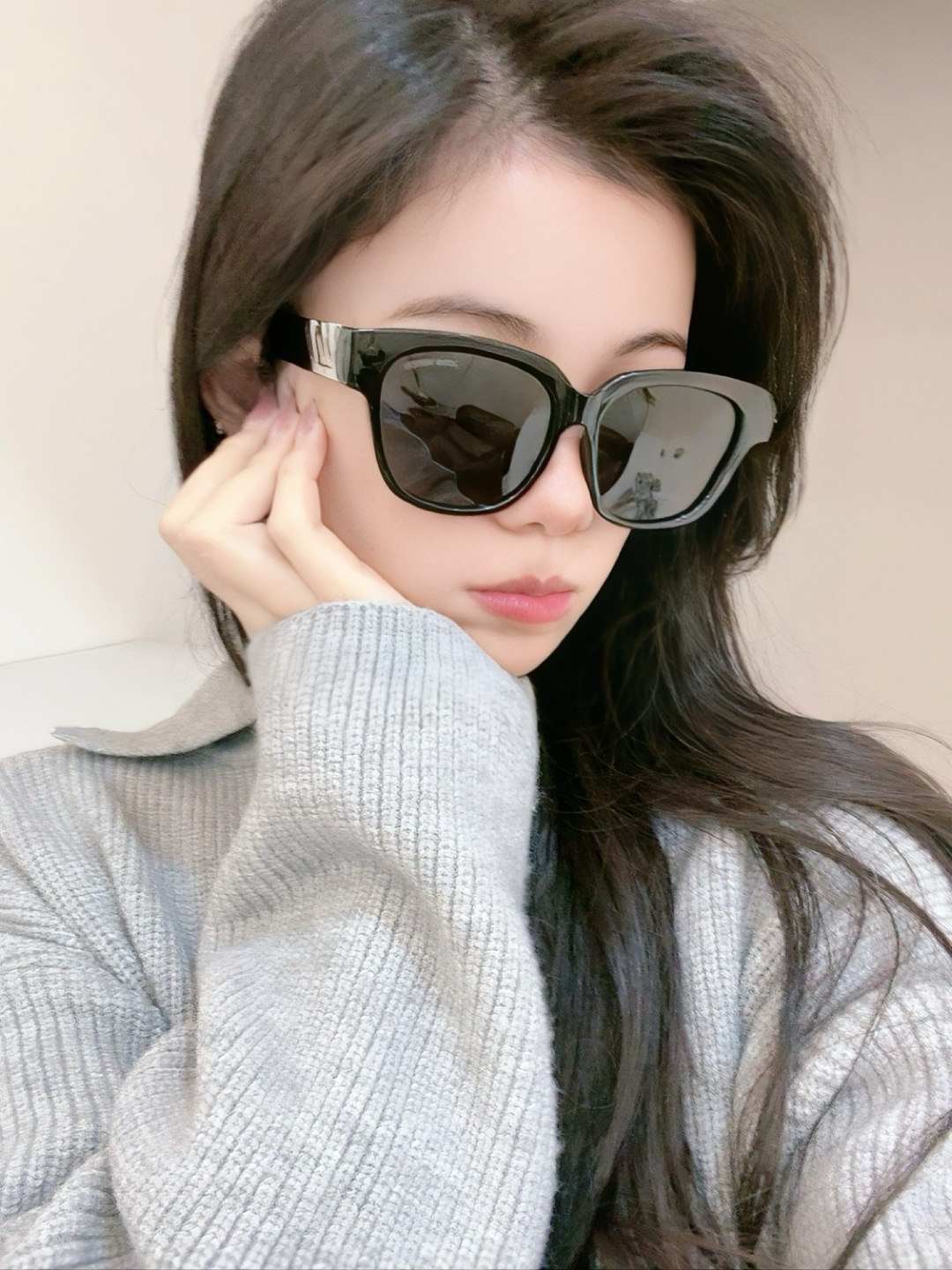 【TR偏光系列】lv大框太阳镜墨镜经典的方框设计，不挑脸型，无论搭配大衣还是连衣裙都非常显气质偏光镜片预