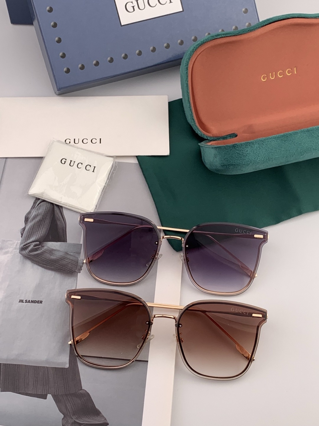 🔺 【GUCCI】开春新款 潮流爆款 时尚方框太阳镜 高品质 佩戴舒适 网红潮款墨镜 型号：G4999