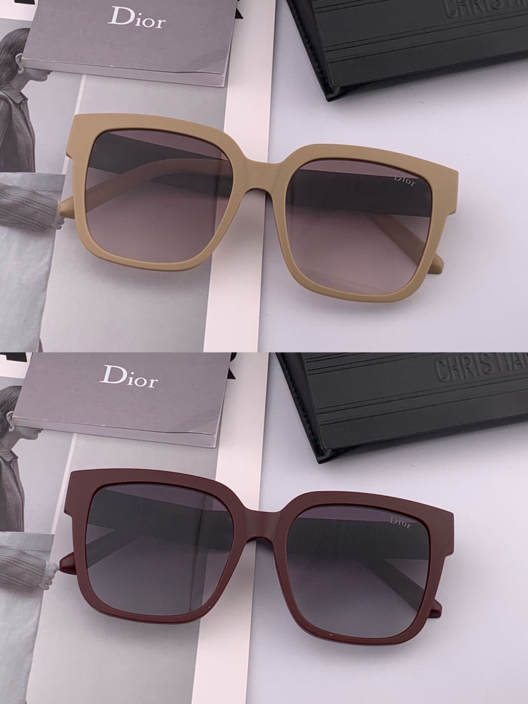 🔺 【DIOR-迪奥】开春新款 潮流爆款 时尚方框太阳镜 高品质 佩戴舒适 网红潮款墨镜 型号：D830