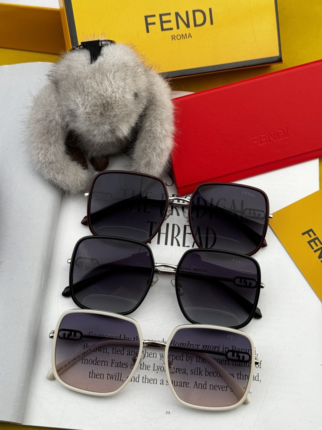 🔺 【芬迪】开春新款 潮流爆款 时尚方框偏光太阳镜 高品质 佩戴舒适 网红潮款墨镜 女士高清偏光太阳镜🕶