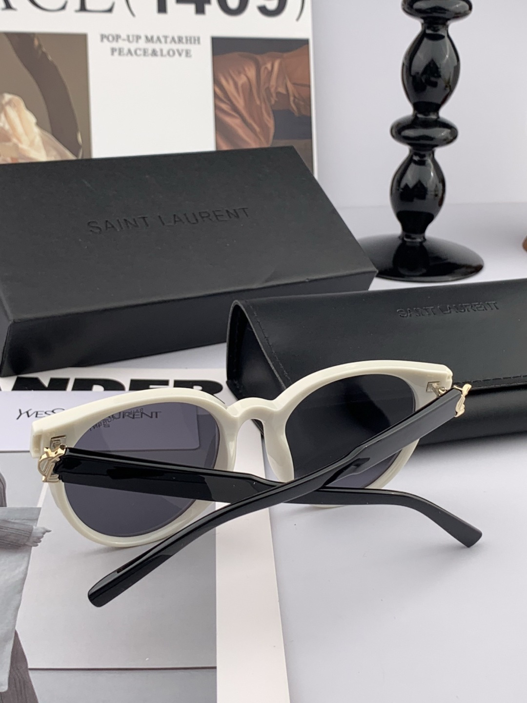 👑 【新款】🕶🔝🔝🔝🎁🎁🎁时尚百搭 超显脸小 佩戴舒适品牌:Ysl 圣罗兰 💎 材质: 加厚偏光镜片型号