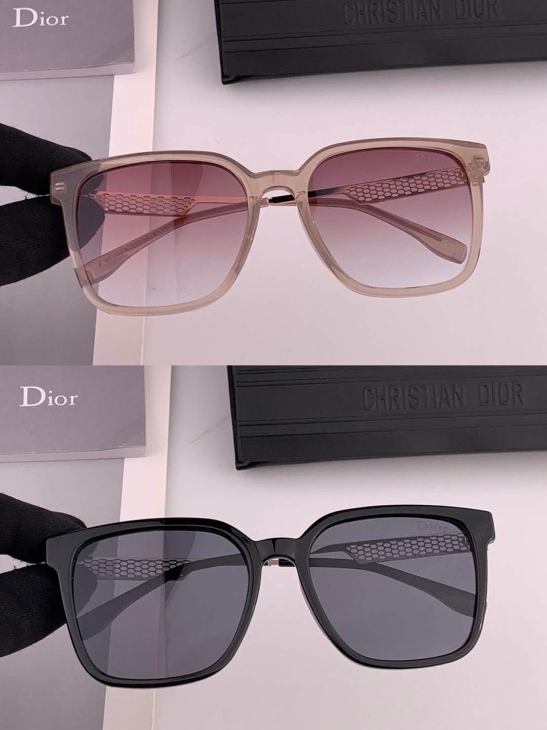 🔺 【DIOR】开春新款 潮流爆款 时尚方框偏光太阳镜 高品质 佩戴舒适 网红潮款墨镜 女士高清偏光太阳