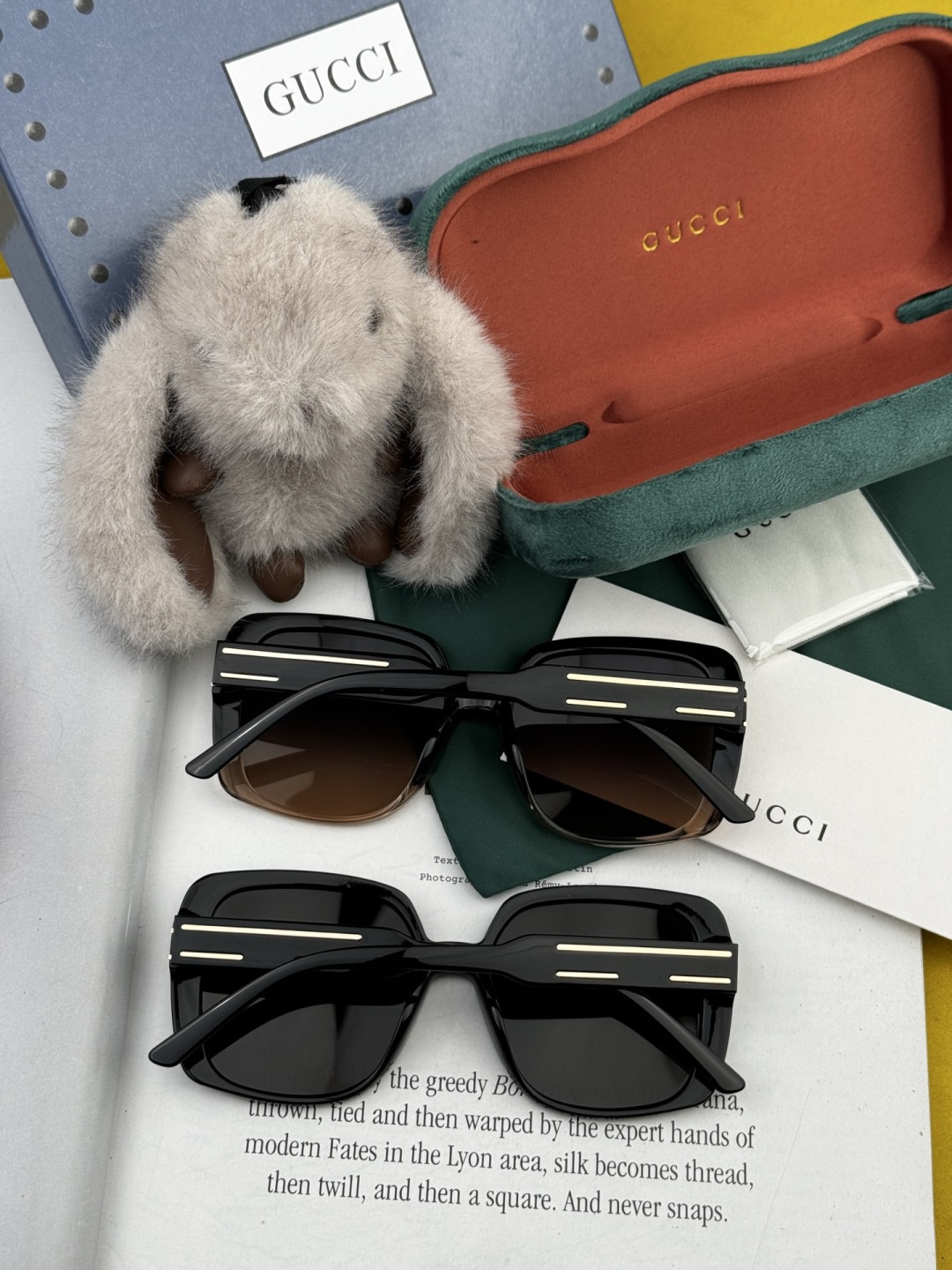 【GUCCI】新款潮流爆款 时尚方框太阳镜 佩戴舒适 网红潮款墨镜 女士高清加厚偏光太阳镜🕶️ 🎉高品质