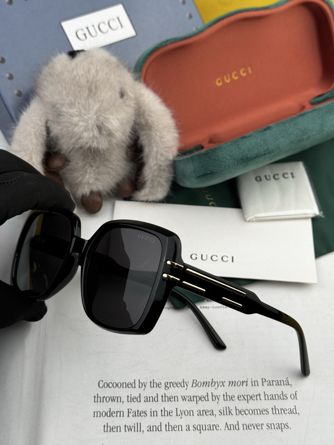 【GUCCI】新款潮流爆款 时尚方框太阳镜 佩戴舒适 网红潮款墨镜 女士高清加厚偏光太阳镜🕶️ 🎉高品质