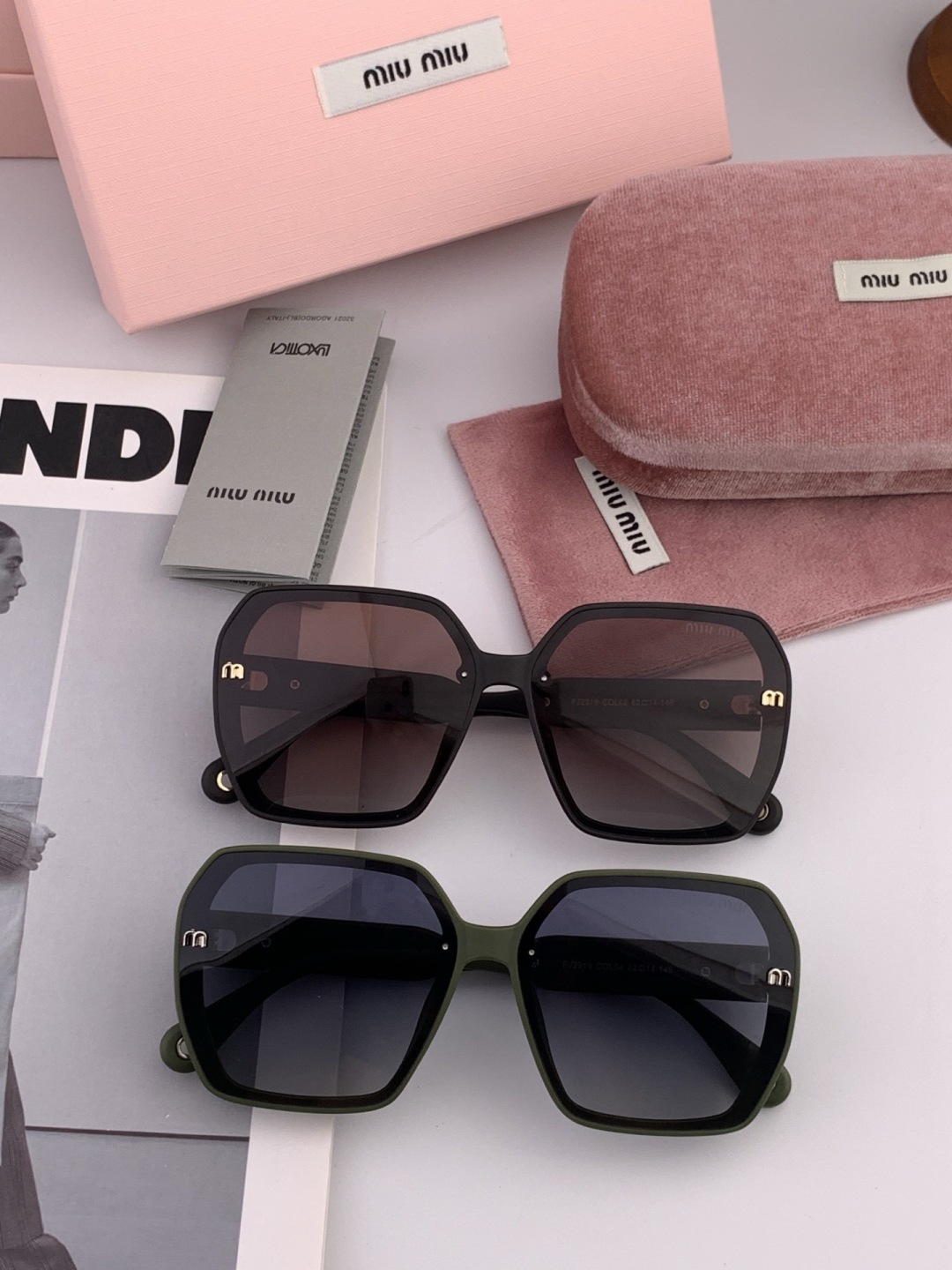 🔺 【缪缪 TR偏光太阳镜】开春新款 潮流爆款 时尚方框偏光太阳镜 高品质 佩戴舒适 网红潮款墨镜 女士