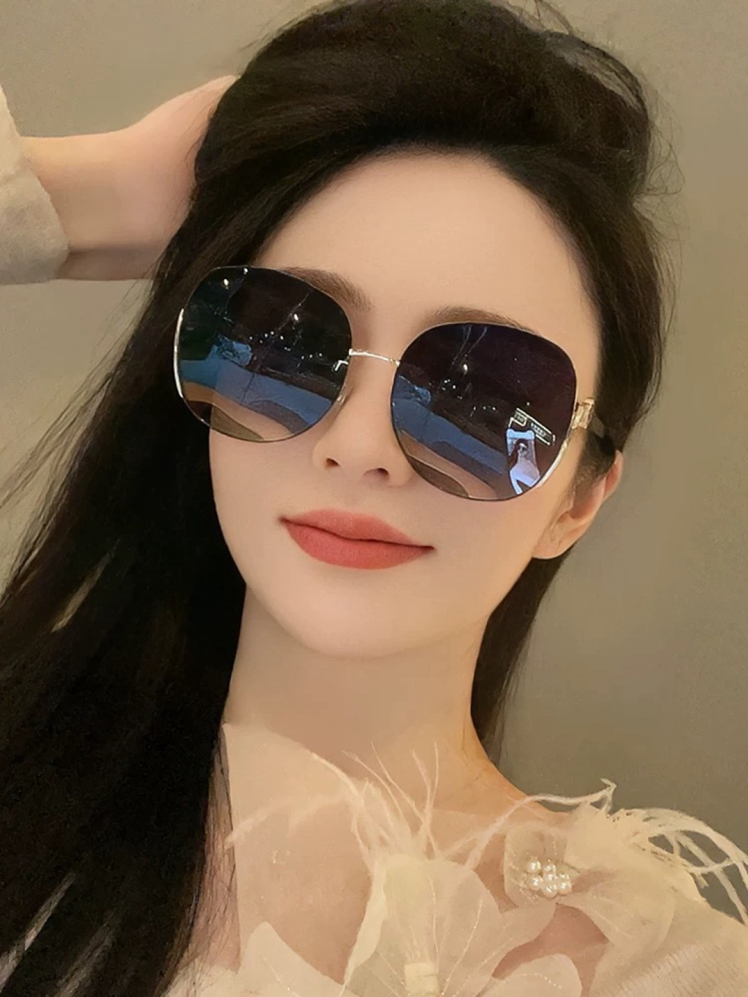 LV 太阳镜潮品官网模特同款 [玫瑰][玫瑰]四叶草🍀精致个性设计简约时尚 高品质值得拥有绝对潮爆整个夏