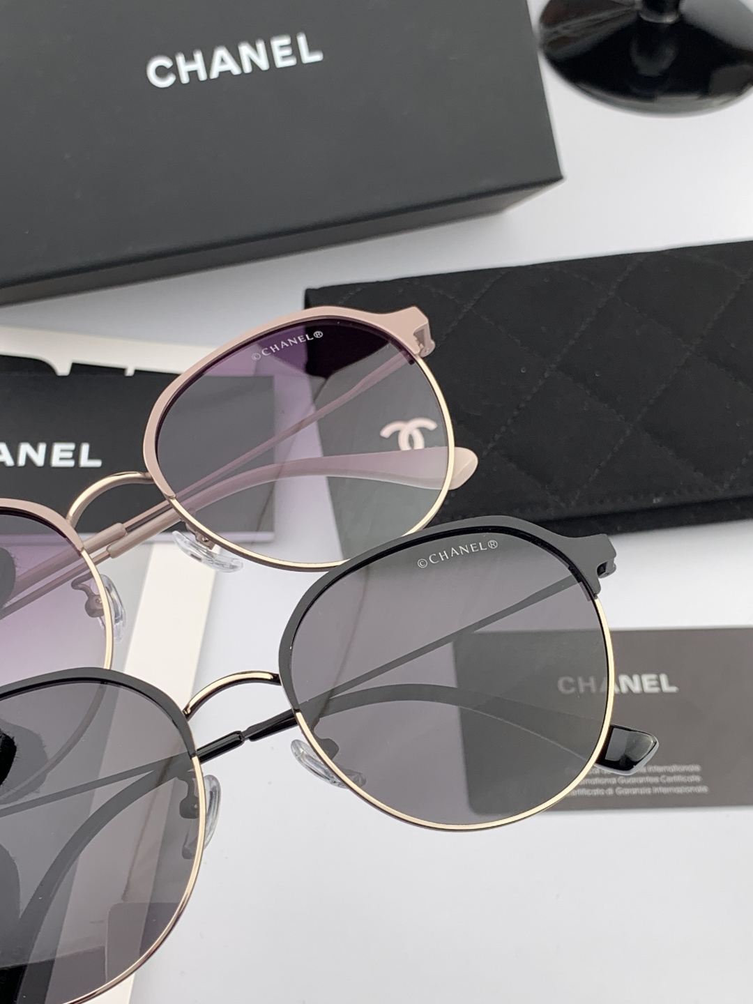 🔺 【香奈儿】开春新款 潮流爆款 时尚圆框太阳镜 高品质 佩戴舒适 网红潮款墨镜 女士高清太阳镜🕶️ 🎉
