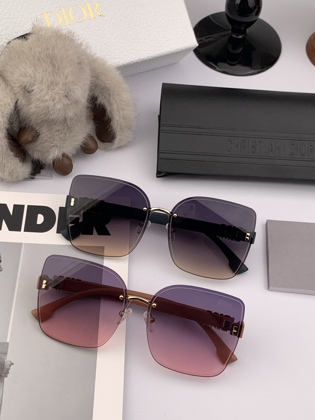 🔺 【DIOR-迪奥】开春新款 潮流爆款 时尚方框太阳镜 高品质 佩戴舒适 网红潮款墨镜 女士高清太阳镜