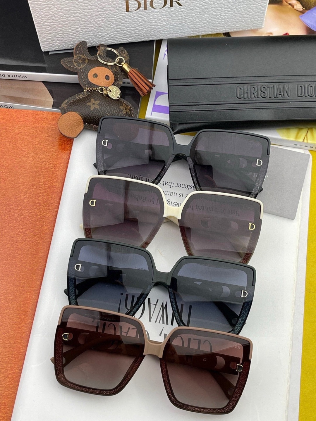 🔺 【DIOR-迪奥】开春新款 潮流爆款 时尚方框偏光太阳镜 高品质 佩戴舒适 网红潮款墨镜 女士高清偏