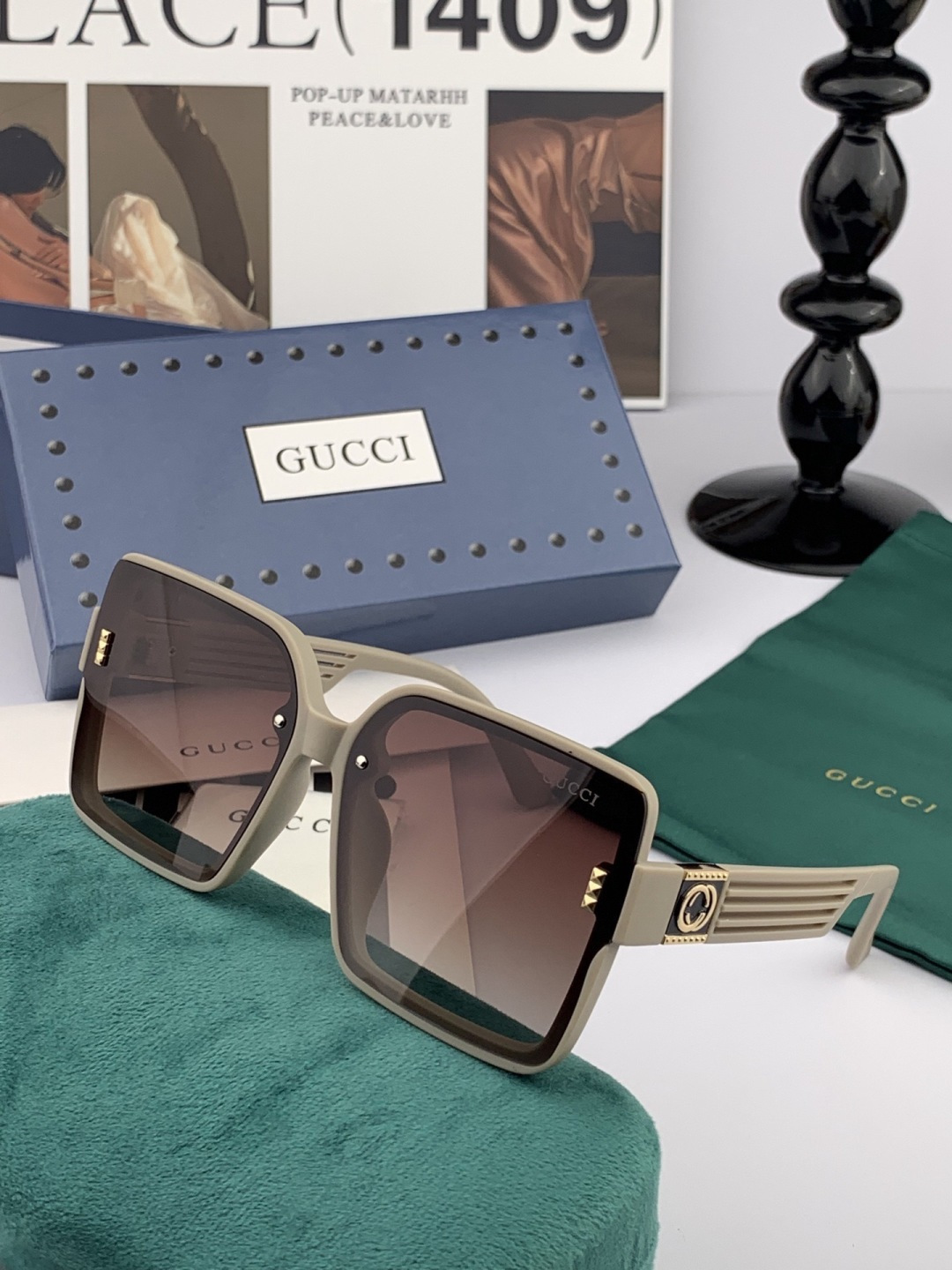 新款！新款出货！女士高清加厚偏光太阳镜🕶️ 🎉💍新款GUCCI偏光太阳镜[得意]开车驾驶镜时尚墨镜💐💐🌸