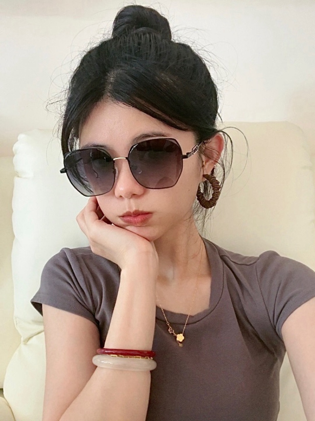 【CHANEL】香奈儿 新款尼龙偏光太眼镜，无框钻石 切边更有质感，大气女人范儿，大脸小脸都好看 ！型号