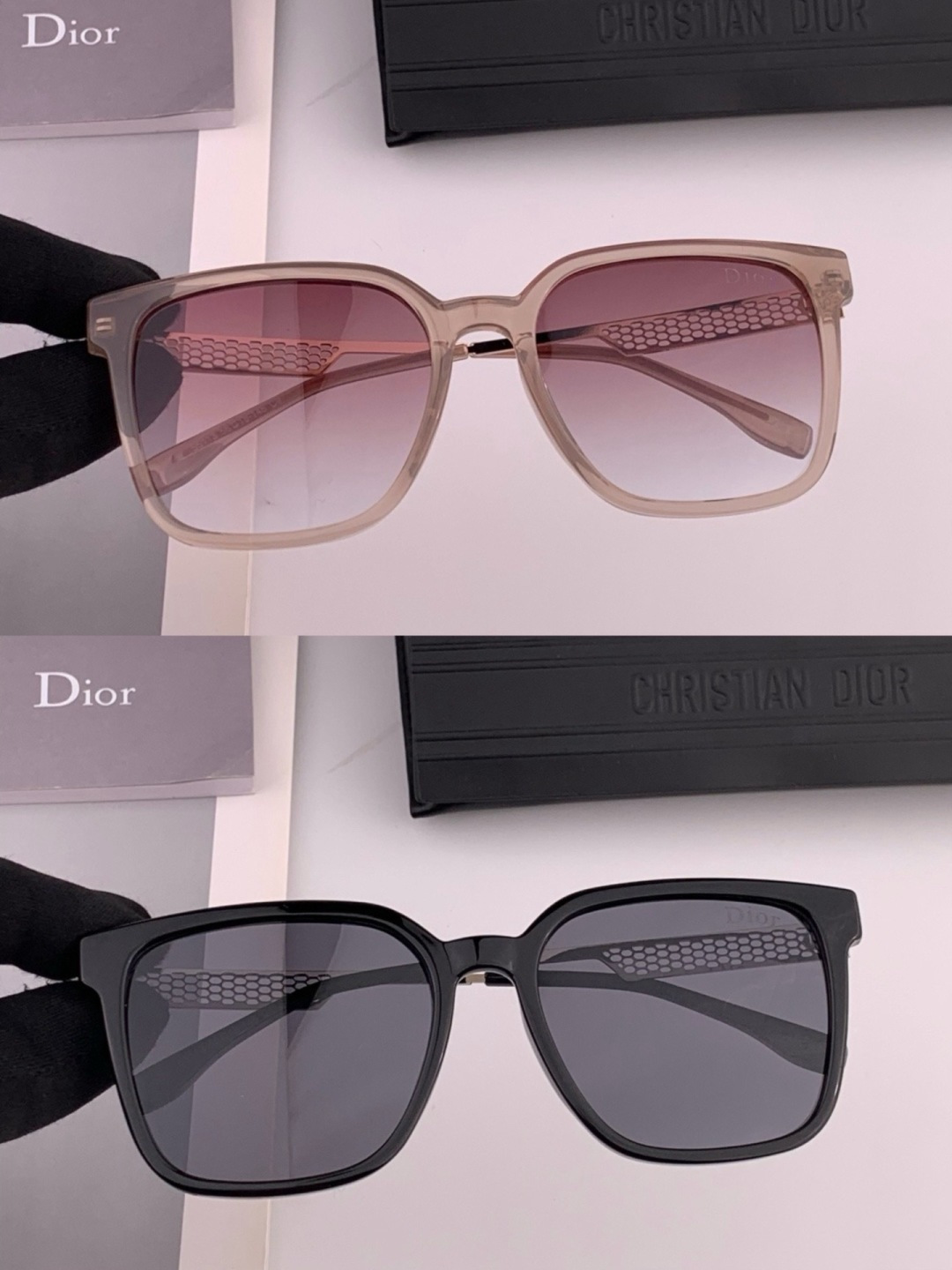 🔺 【DIOR】开春新款 潮流爆款 时尚方框偏光太阳镜 高品质 佩戴舒适 网红潮款墨镜 女士高清偏光太阳