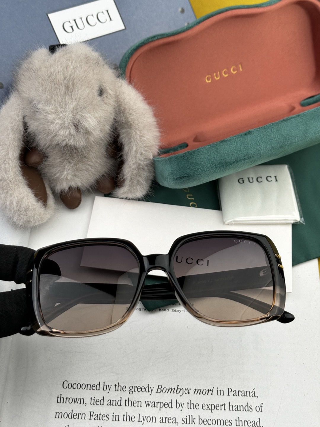 【GUCCI】新款潮流爆款 时尚方框太阳镜 佩戴舒适 网红潮款墨镜 女士高清加厚偏光太阳镜🕶️ 🎉高品质