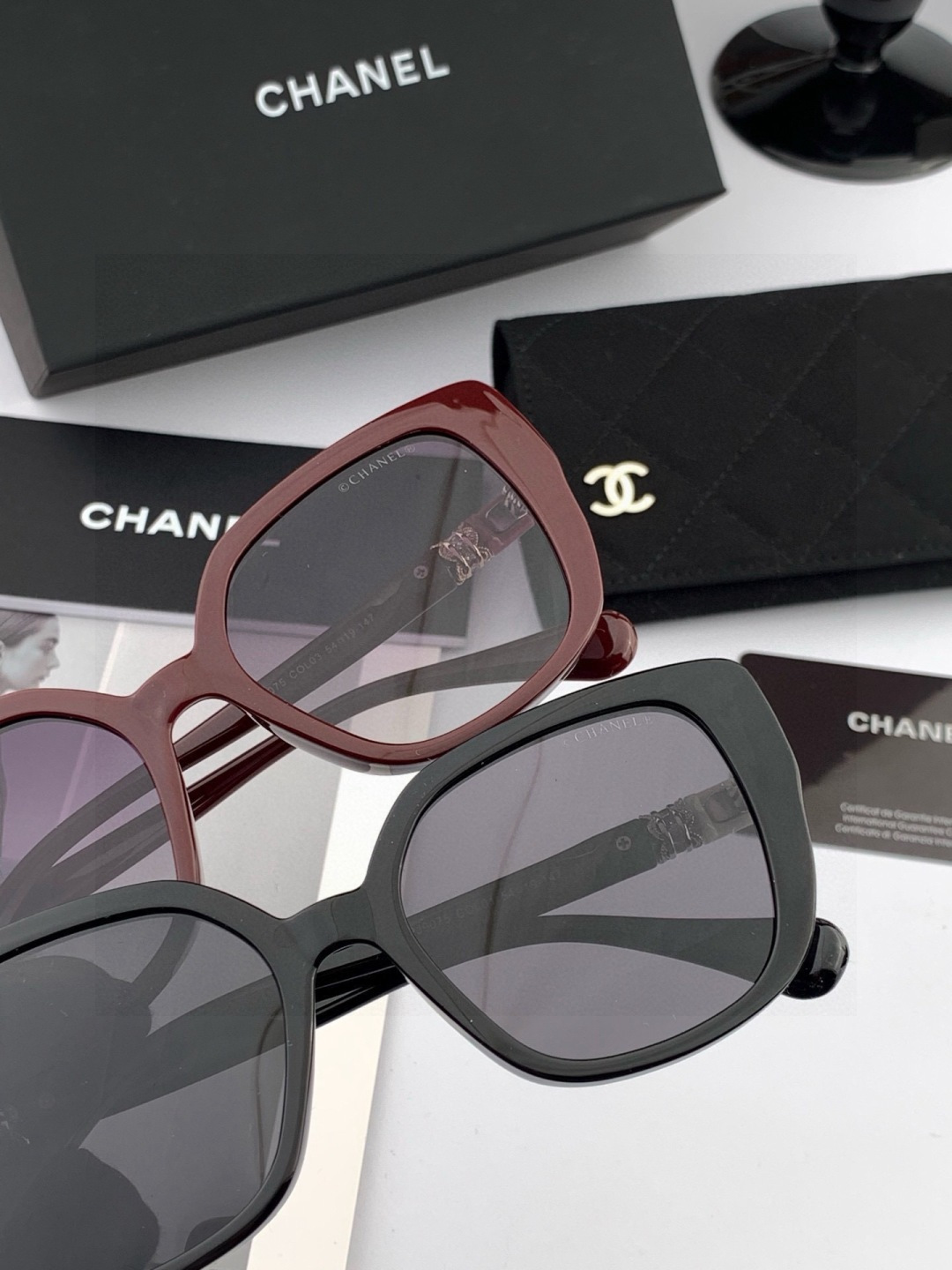 【CHANEL】香奈儿 新款潮流爆款 时尚方框太阳镜 佩戴舒适 网红潮款墨镜 女士高清加厚偏光太阳镜🕶️