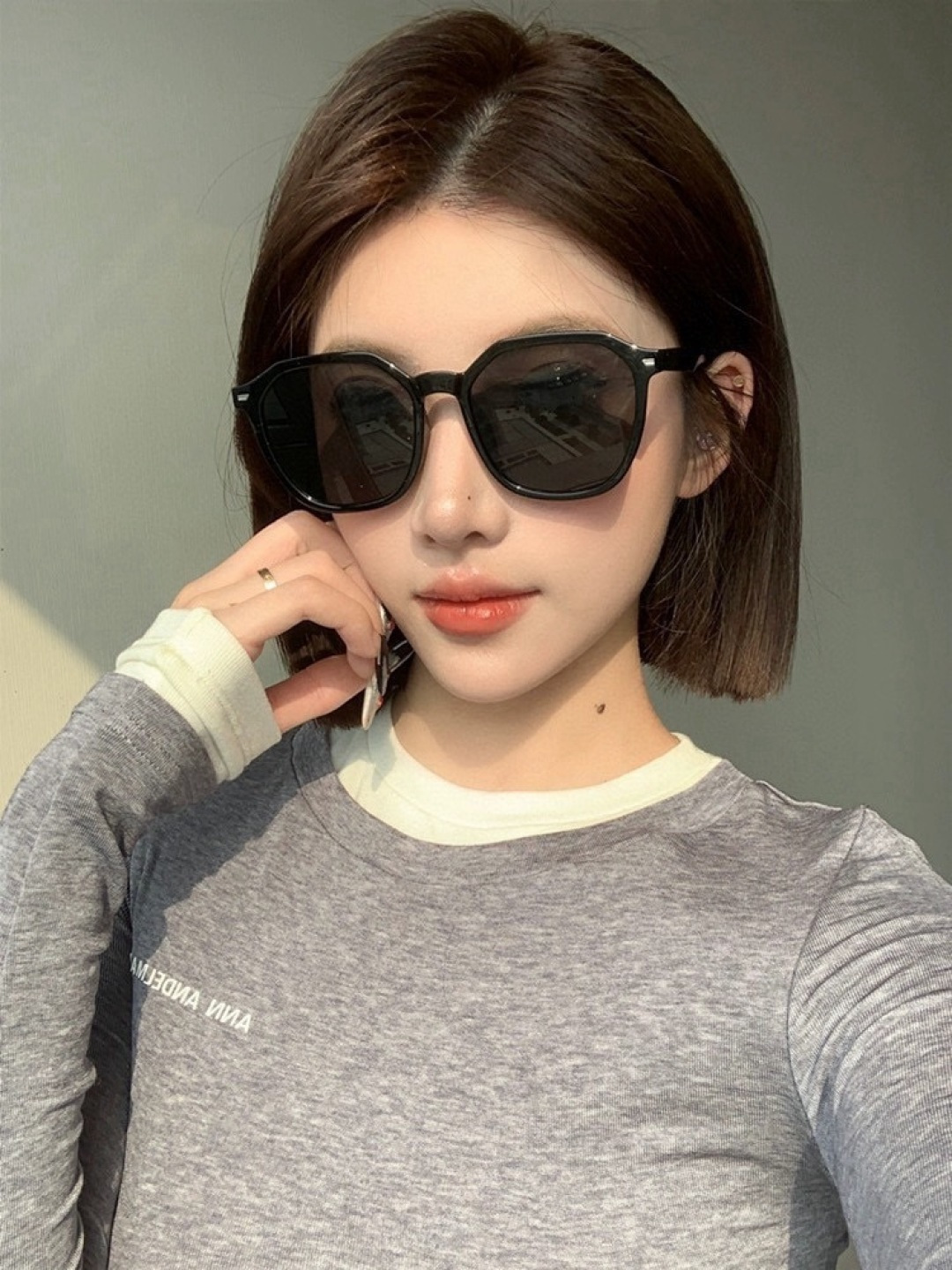 Gucci古奇 新款连体驶驾镜墨镜出行必众备多明星同款 太阳镜 男女太士阳镜飞行 型号：G6358