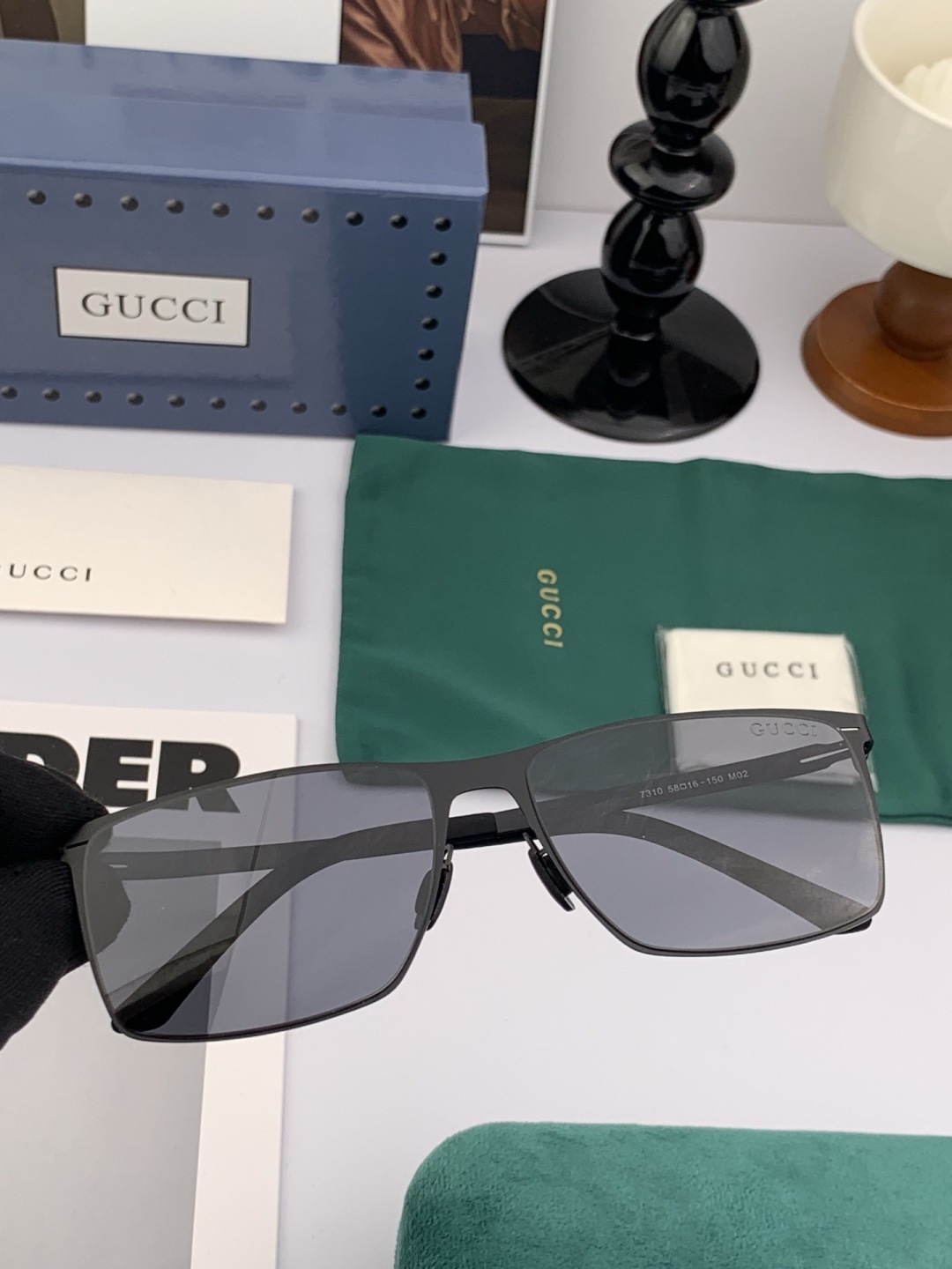 GUCC*新款男女情侣款太阳iP电镀永不褪色 卖点：超轻超有弹性整幅眼镜无螺丝重要的是压不坏、镜片：高清