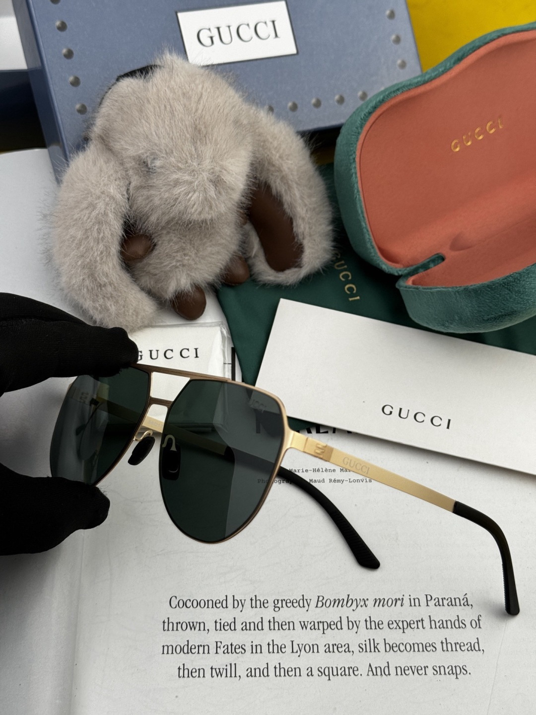 GUCCI 男款炫彩飞行员偏光太阳镜 ❤️材质：高清尼龙加厚卡槽高清偏光镜片 🌹无边框镜架💕颜👍型号：G