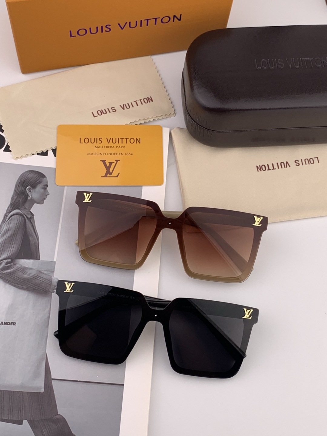 🔺LV🔻早春新款，众多明星同款[色]LV‼️‼️新款大框墨镜 ，🌈🌈宝丽来超清太阳镜🔝🔝型号：L6006