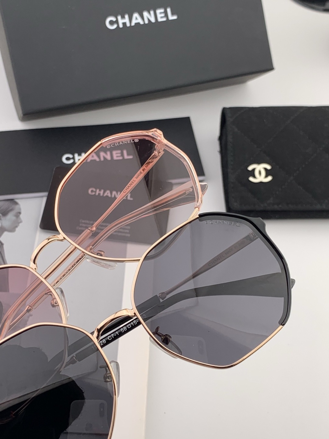 香奈儿🔺Chanel🔻官方众多明星同款[色]香奈儿‼‼新款大框偏光墨镜 🌈🌈宝丽来超清偏光太阳镜🔝🔝型号