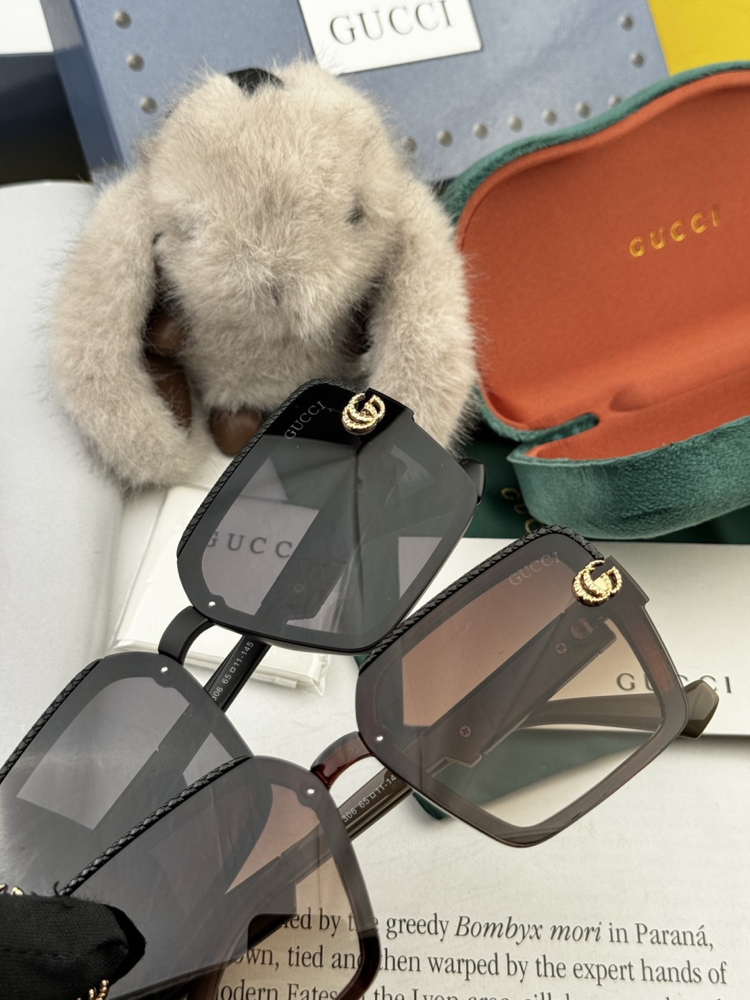 🔺 【GUCCI】开春新款 潮流爆款 时尚方框太阳镜 高品质 佩戴舒适 网红潮款墨镜 型号：G6130