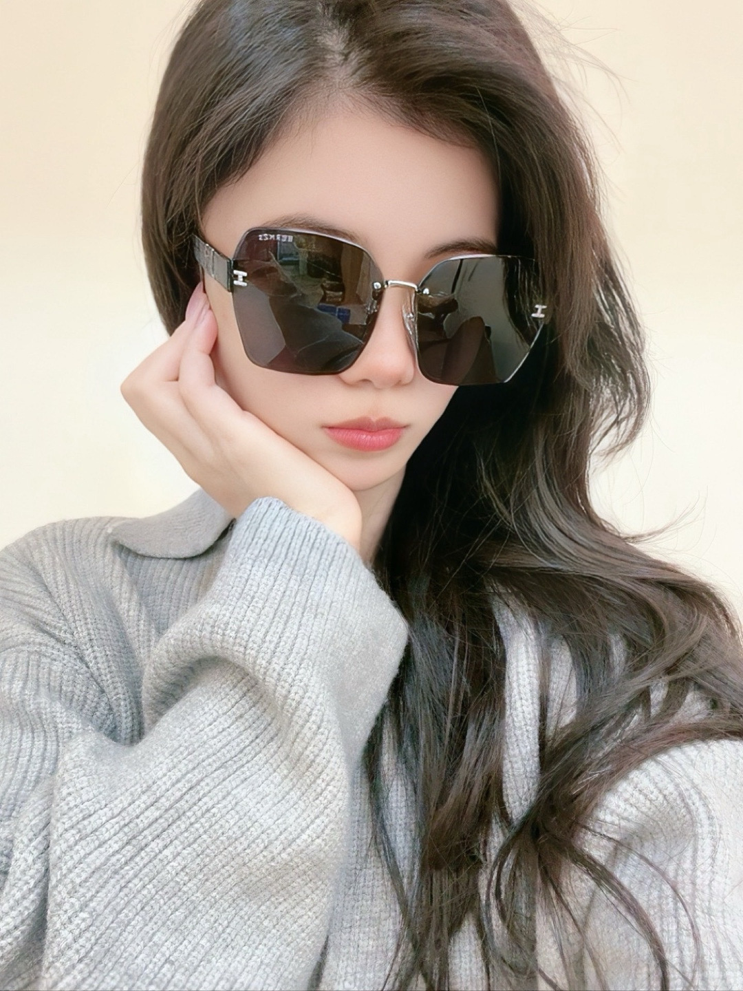 🔺 【DIOR-迪奥】开春新款 潮流爆款 时尚方框太阳镜 高品质 佩戴舒适 网红潮款墨镜 型号：D355