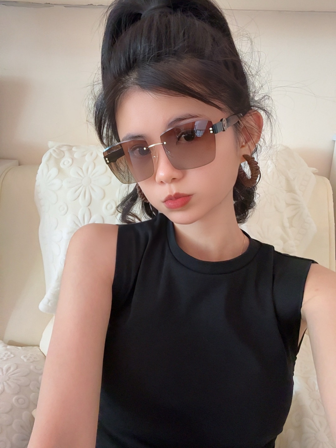 🔺 【香奈儿】开春新款 潮流爆款 时尚方框太阳镜 高品质 佩戴舒适 网红潮款墨镜 女士高清加厚偏光太阳镜