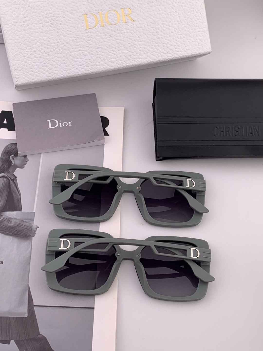 🔺 【DIOR-迪奥】开春新款 潮流爆款 时尚方框偏光太阳镜 高品质 佩戴舒适 网红潮款墨镜 女士高清偏