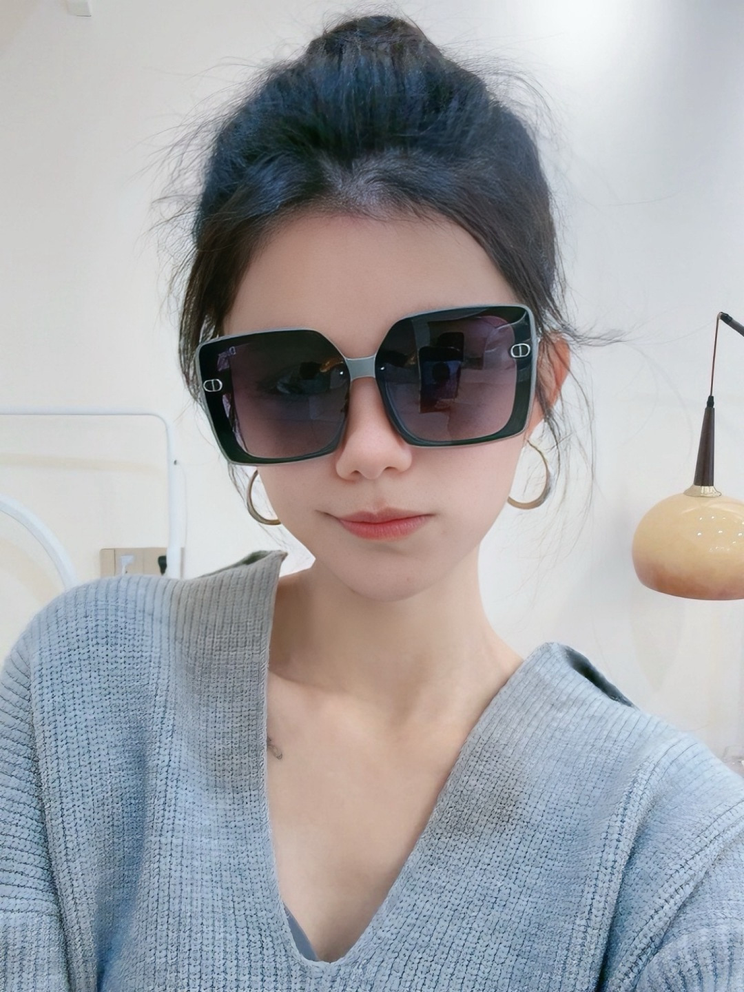 🔺 【DIOR-迪奥】开春新款 潮流爆款 时尚方框偏光太阳镜 高品质 佩戴舒适 网红潮款墨镜 女士高清偏