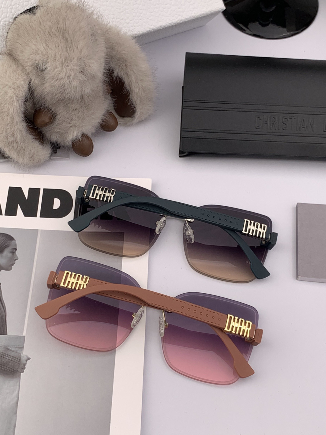 🔺 【DIOR-迪奥】开春新款 潮流爆款 时尚方框太阳镜 高品质 佩戴舒适 网红潮款墨镜 女士高清太阳镜