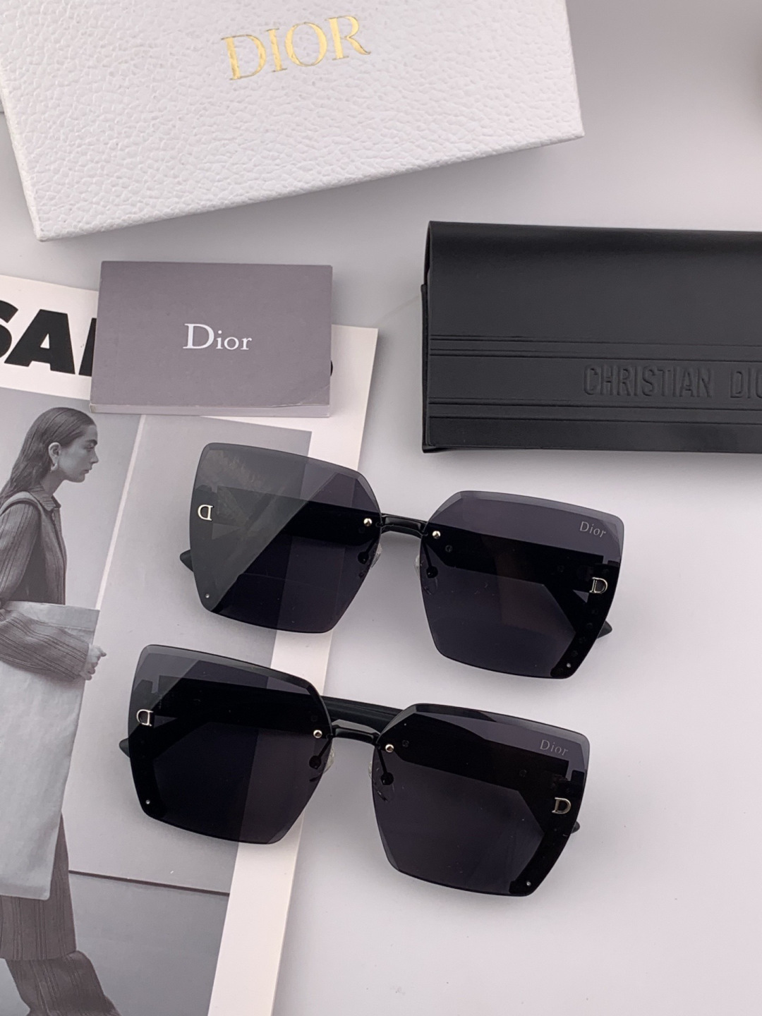 🔺 【DIOR-迪奥】开春新款 潮流爆款 时尚方框太阳镜 高品质 佩戴舒适 网红潮款墨镜 女士高清太阳镜