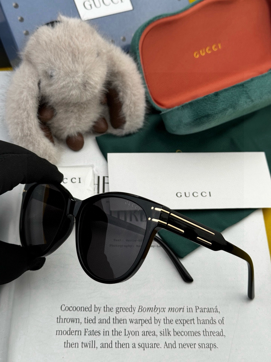 🔺 【GUCCI-偏光太阳镜】开春新款 潮流爆款 时尚方框偏光太阳镜 高品质 佩戴舒适 网红潮款墨镜 女