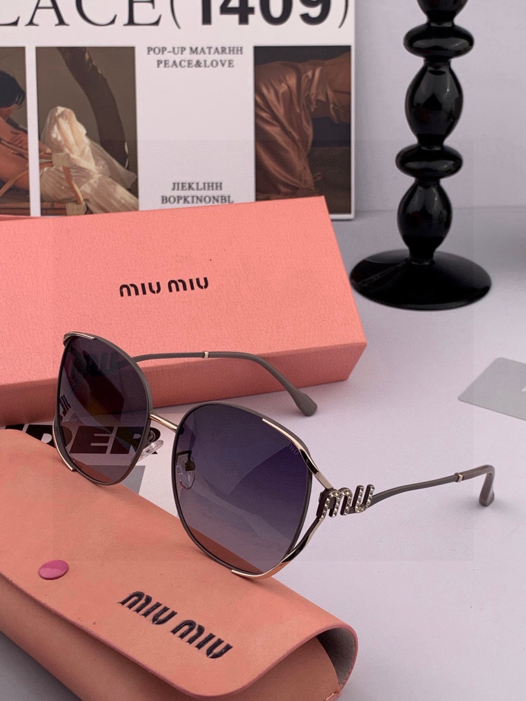 MIUMIU/缪缪🖇🖇开春新款🌟闪耀新款璀璨登台 ❤❤太阳镜潮品 精致个性设计简约时尚 专柜品质值得拥有