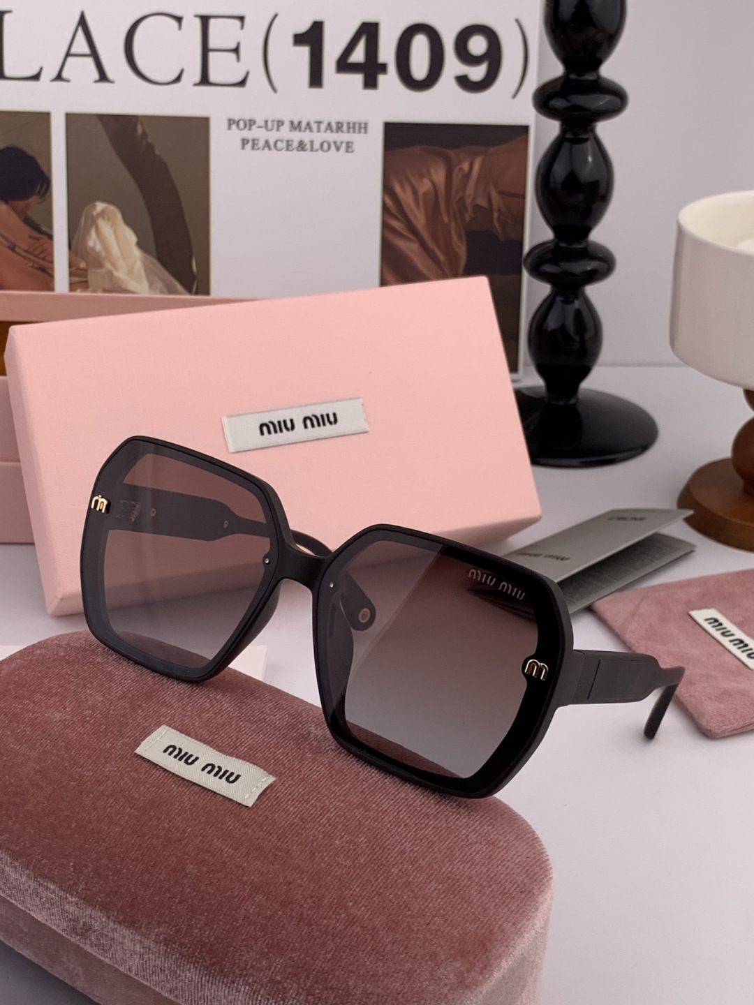 🔺 【缪缪 TR偏光太阳镜】开春新款 潮流爆款 时尚方框偏光太阳镜 高品质 佩戴舒适 网红潮款墨镜 女士